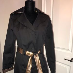 Dana Buchanan Black trench Coat size small